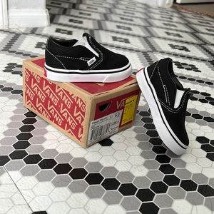 NWT - Toddler Black Slip-On Vans